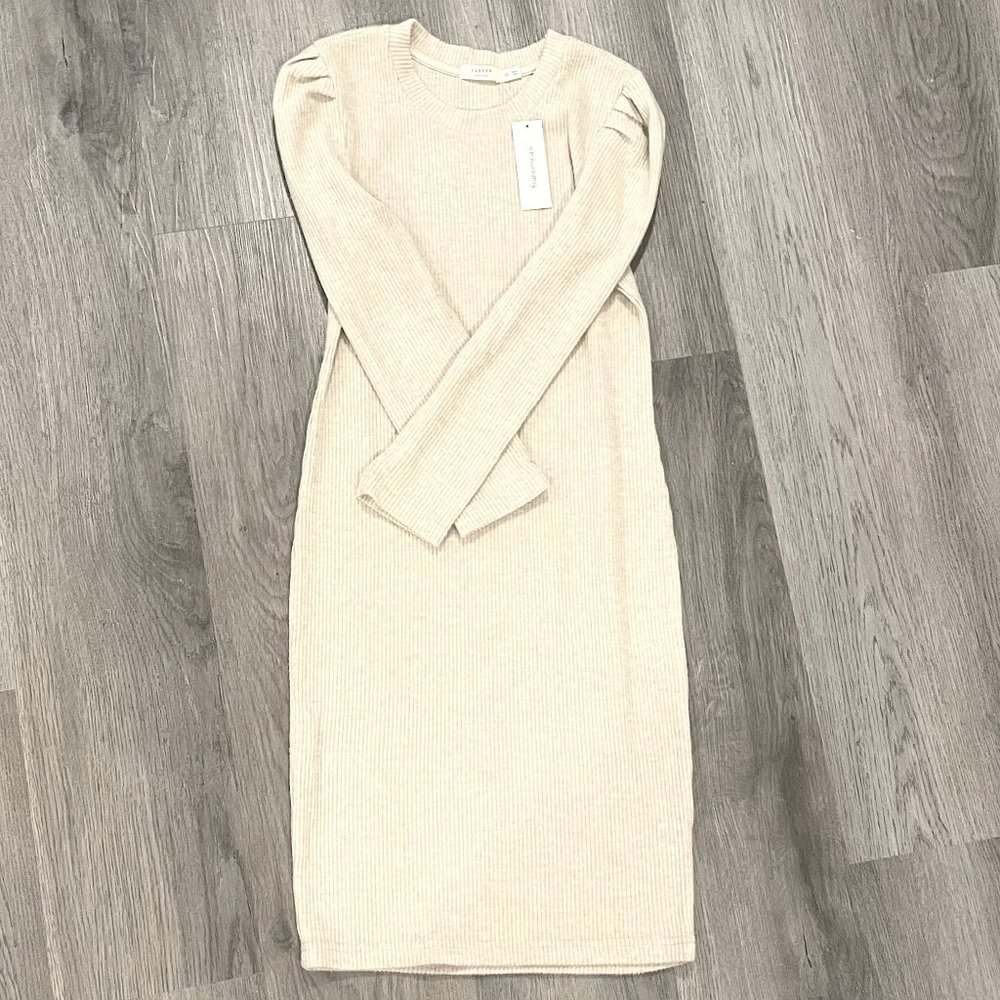 Francesca's Ribbed Fitted Sweater Dress, XS